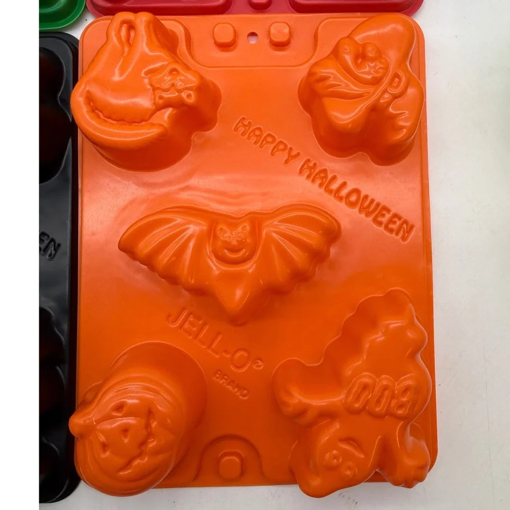Vintage Jell-O Jigglers Molds Lot 5 Halloween Christmas Easter Holiday Trays